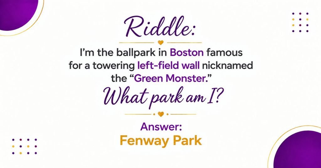 Baseball History and Legend Riddles
