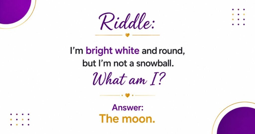 Easy Moon Riddles for Kids