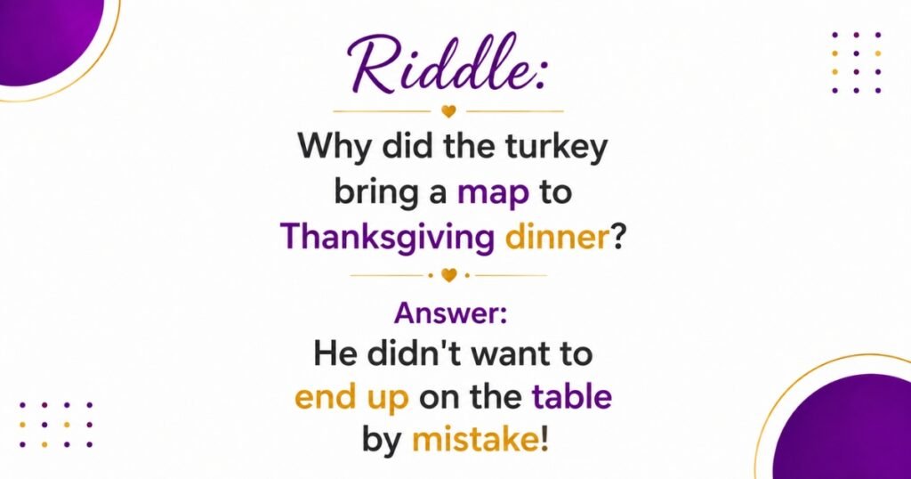 Easy Turkey Riddle for Kids