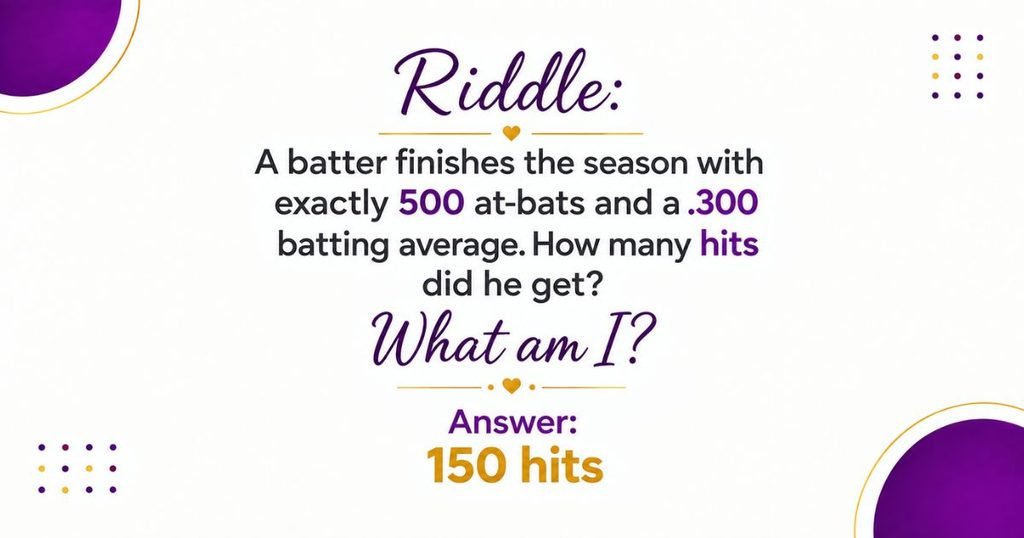 Hard Baseball Riddles and Brain Teasers