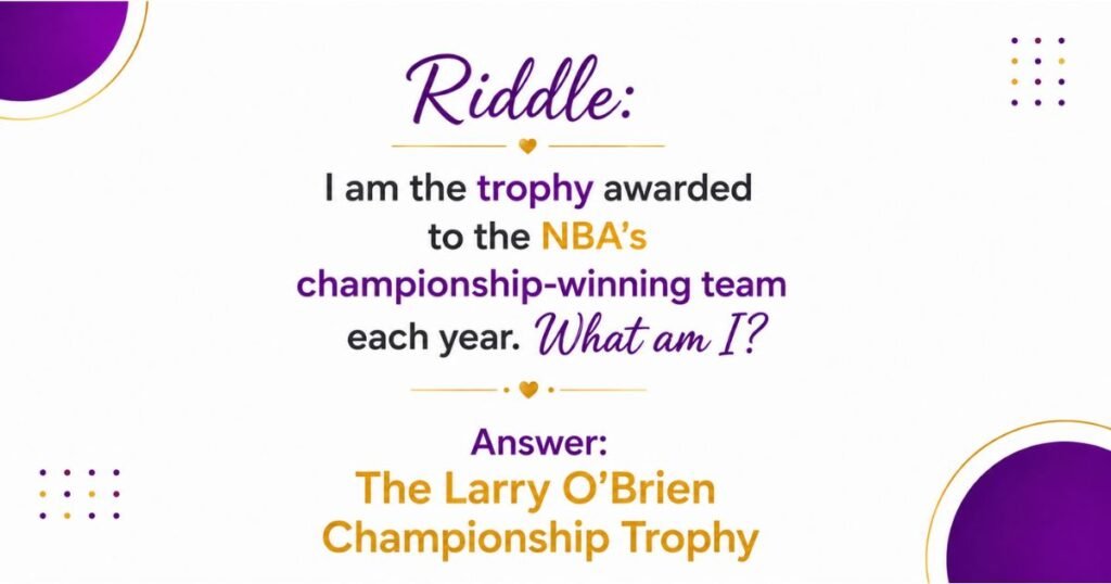 NBA History & Trivia Riddles