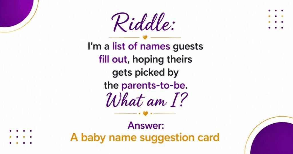 Baby riddles to announce pregnancy