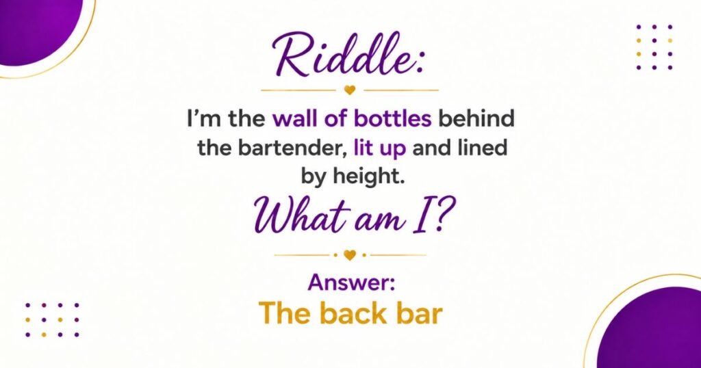 Bar and Bartender Riddles With Answers