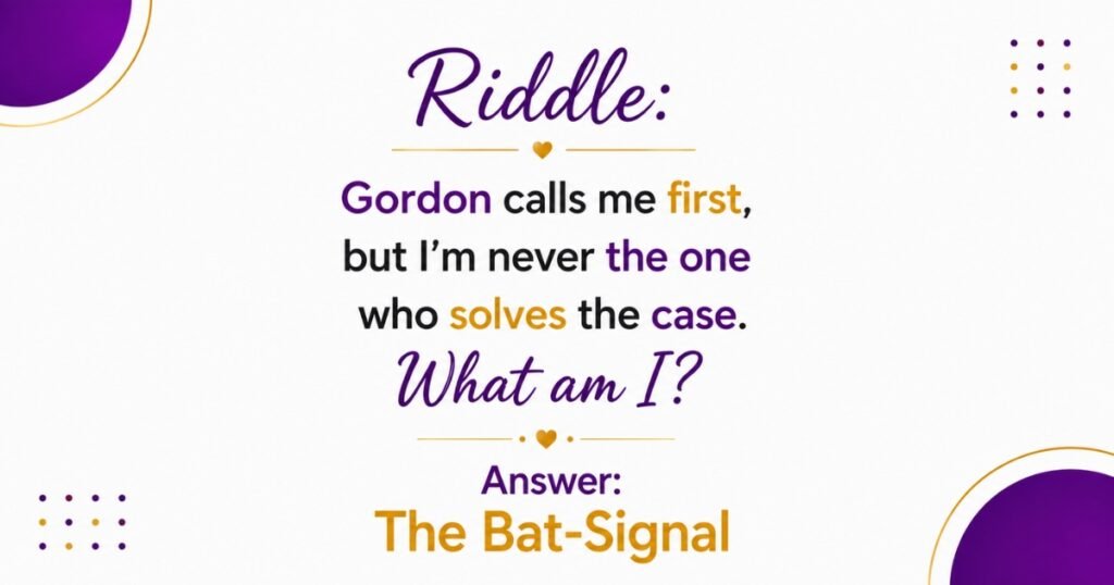 Batman Riddle for Trivia Night