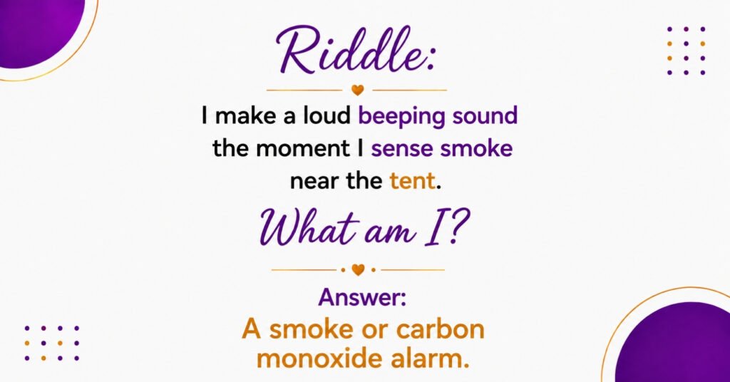 Camping Safety Riddles