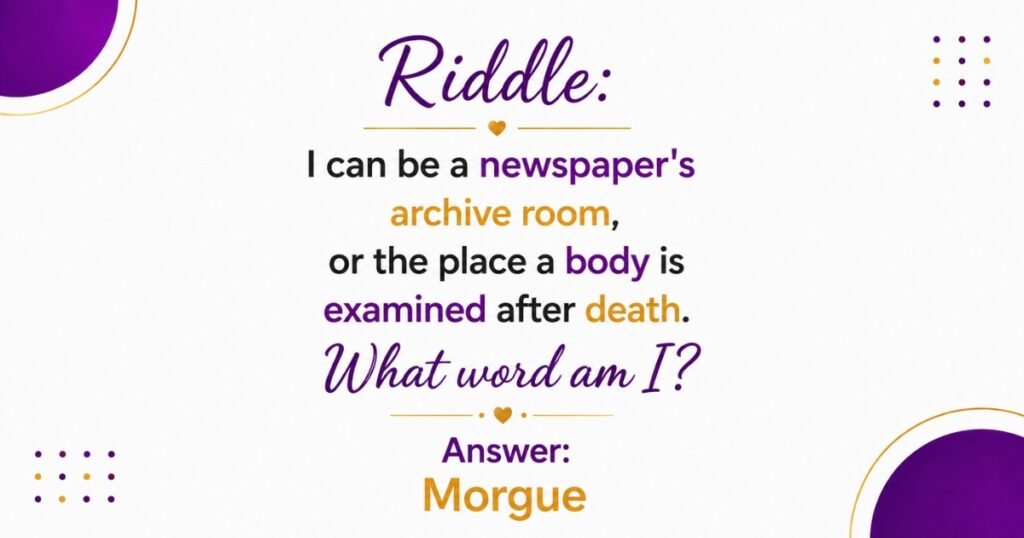 Double-Meaning Dark Riddle