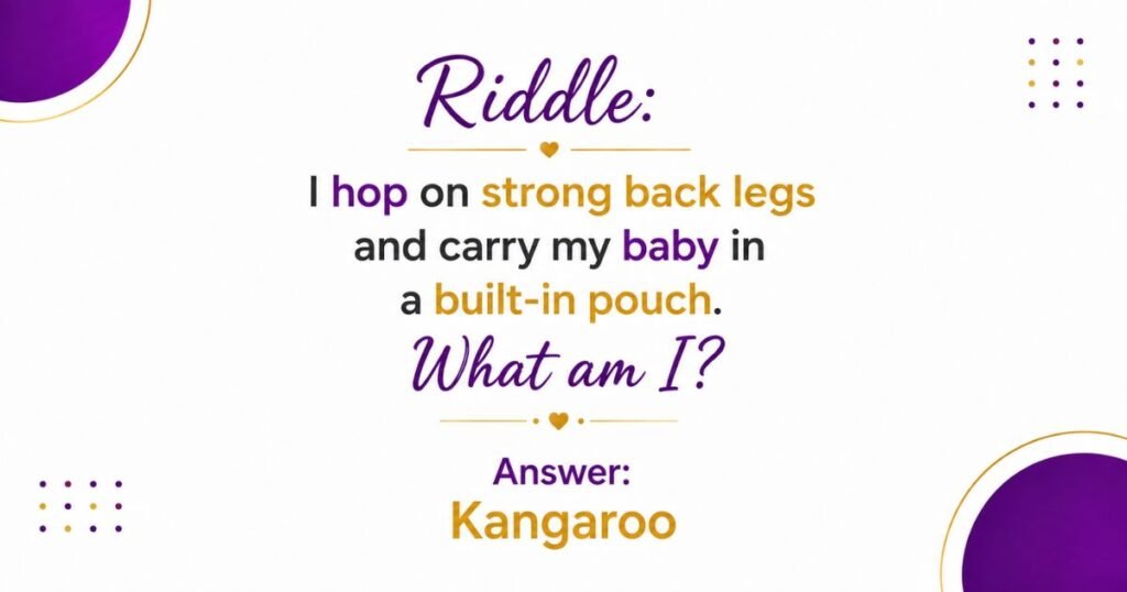 Easy Animal Riddles for Kids