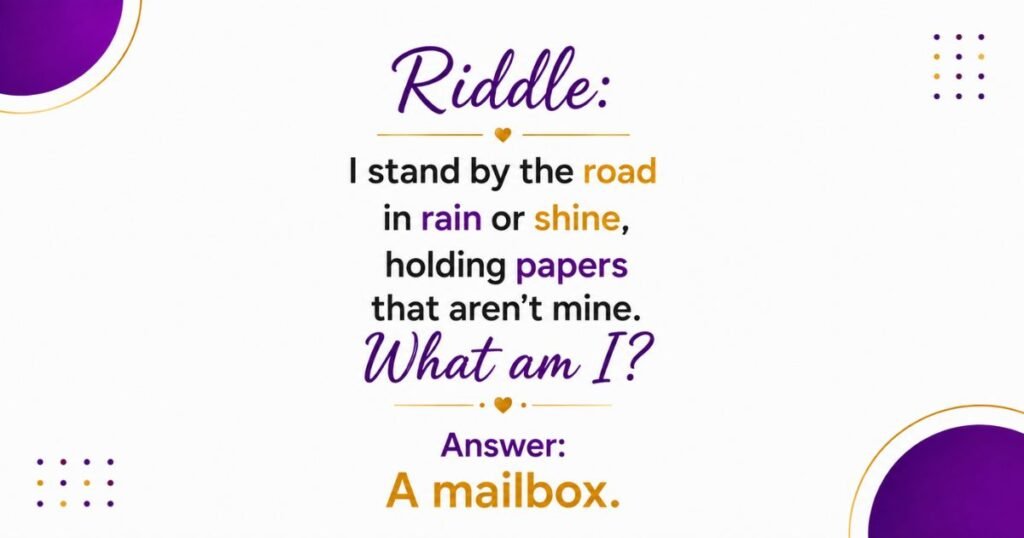 Easy Mailbox Riddles With Answers