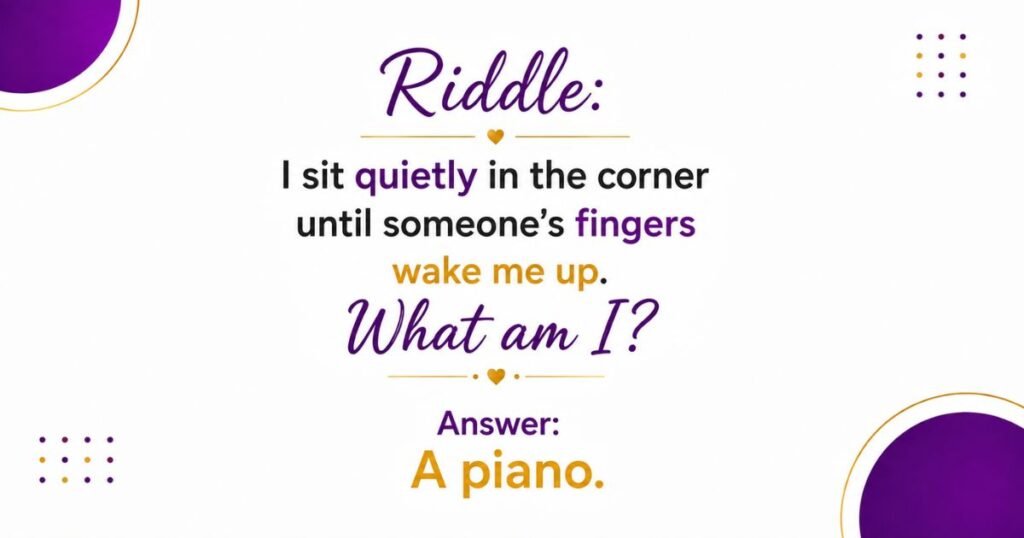 Easy Piano Riddles for Kids