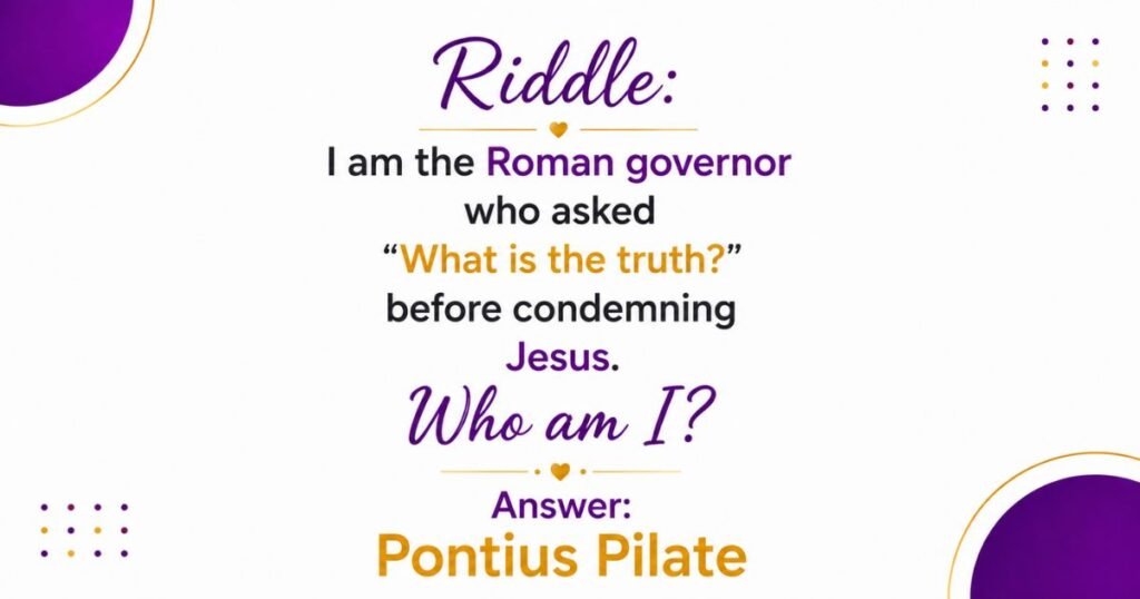 Easy bible riddles with answers