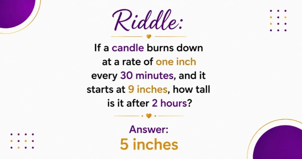 Hard Candle Riddle for Adults