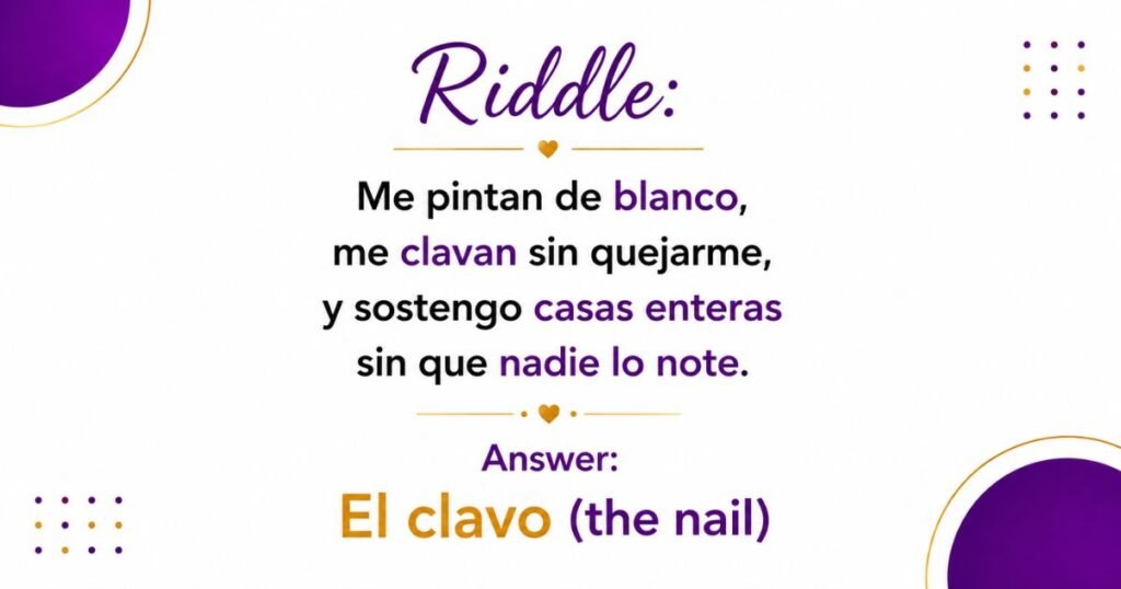 Hard Riddles in Spanish