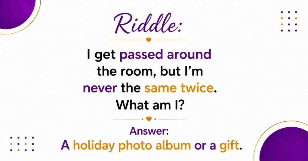 Holiday And Celebration Family Riddles