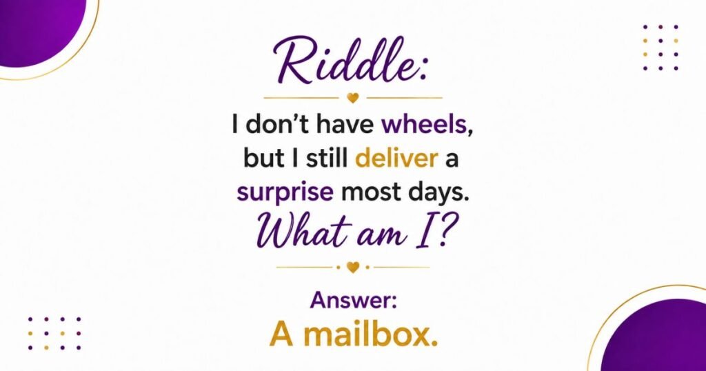Mailbox Riddles for Kids With Answers