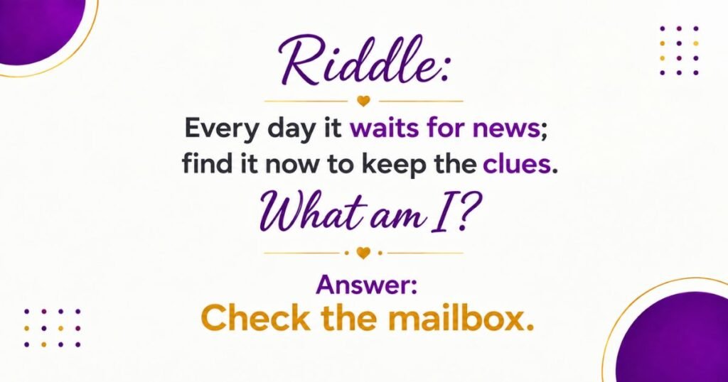 Mailbox Scavenger Hunt Clues