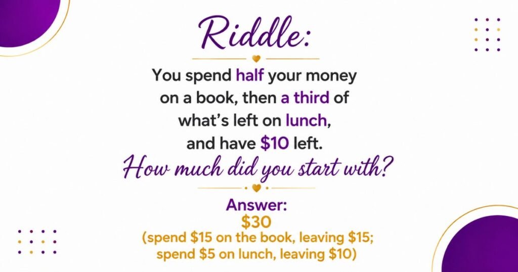 Tricky money riddles with answers