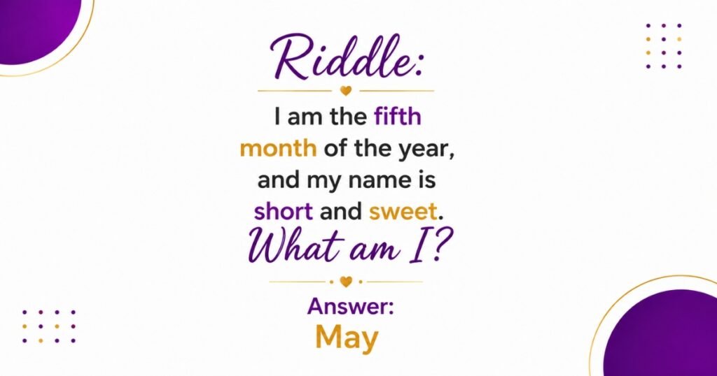 Easy May Riddles for Kids