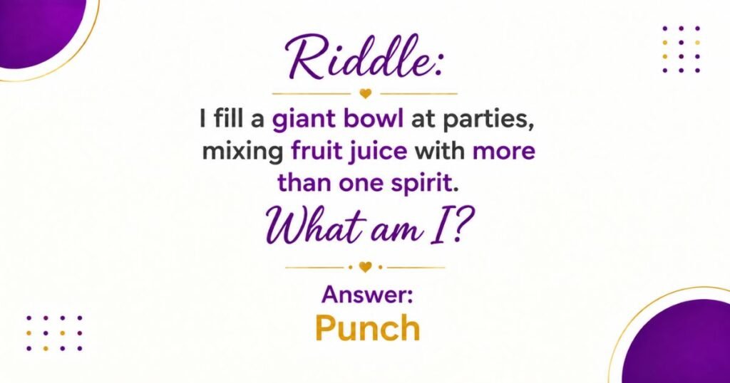 Party and Celebration Drink Riddles