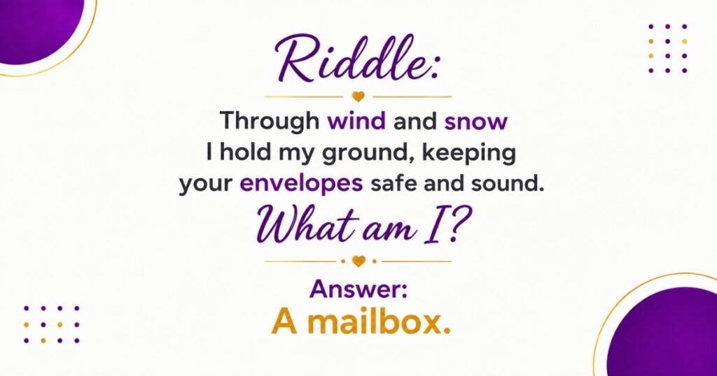 Rhyming Mailbox Riddles With Answers