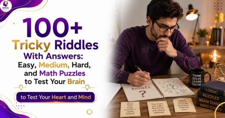 100 Tricky Riddles With Answers: Easy, Medium, Hard, and Math Puzzles to Test Your Brain