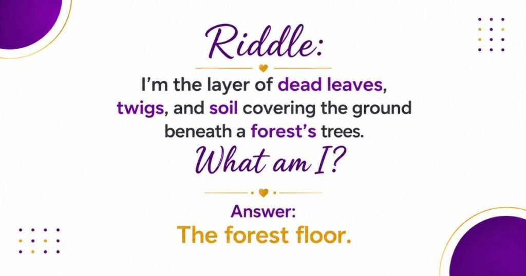 Tree riddle for kids